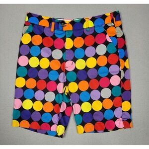 Loudmouth  Golf Shorts Men's 34 (ACTUAL) Geometric Abstract AOP Multi Color